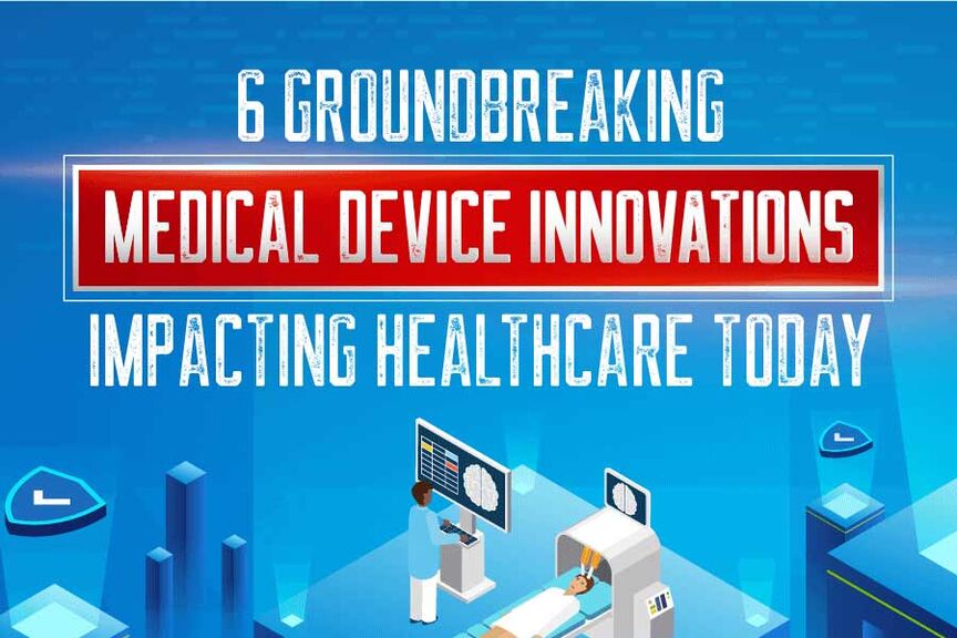 Informational graphic explaining medical device innovations