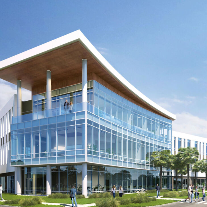 A rendering of the building for Orlando College of Osteopathic Medicine